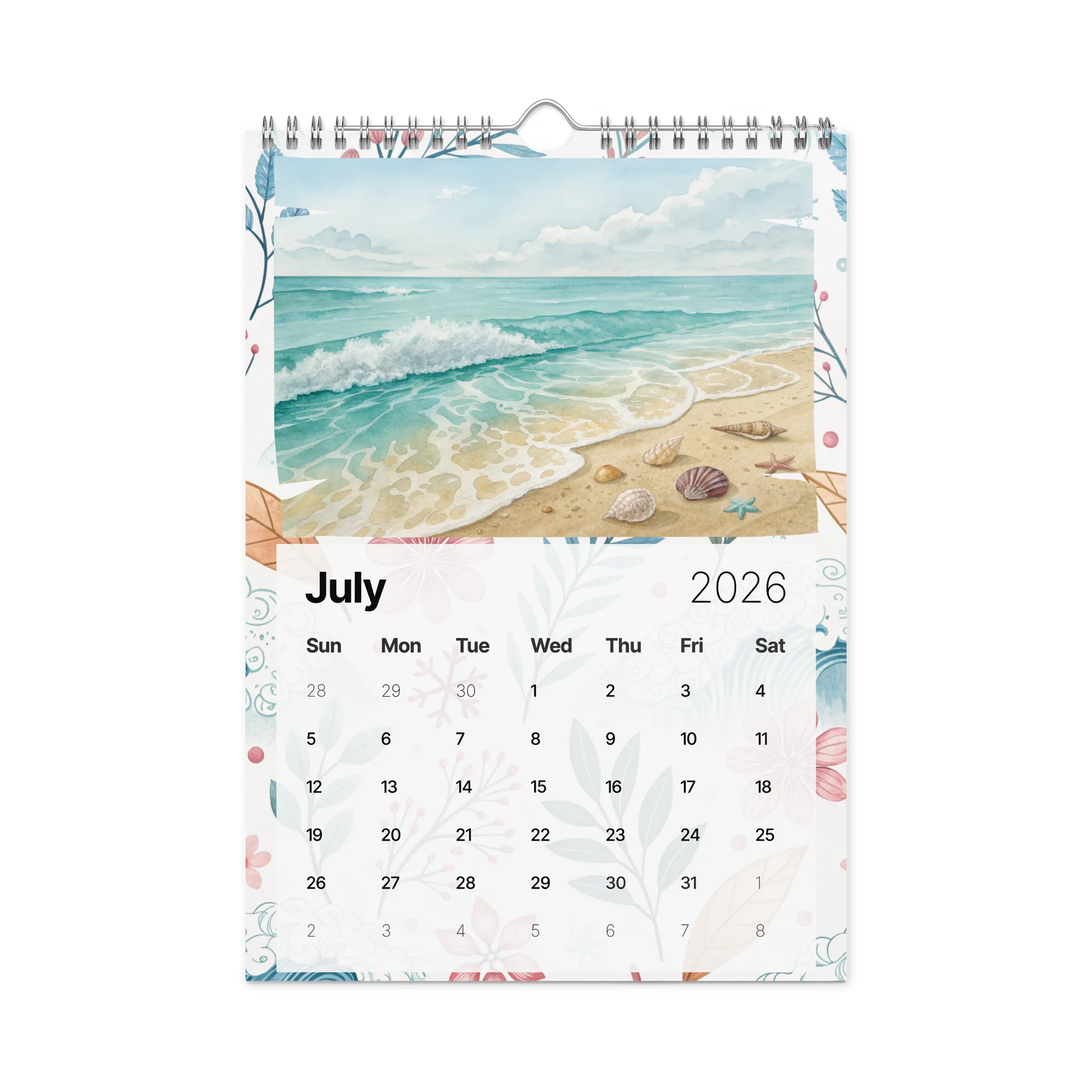 Watercolor Seasons Wall Calendar 2026 – A Year of Tranquil Beauty in Every Brushstroke product image (7)