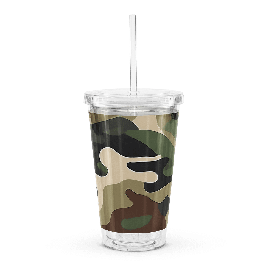 Double Wall Clear Plastic Tumbler camo product image (1)