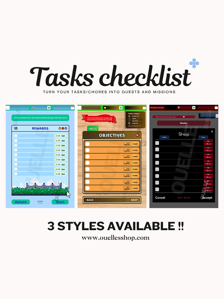 Pixie - Game themed Task Checklist product image (2)