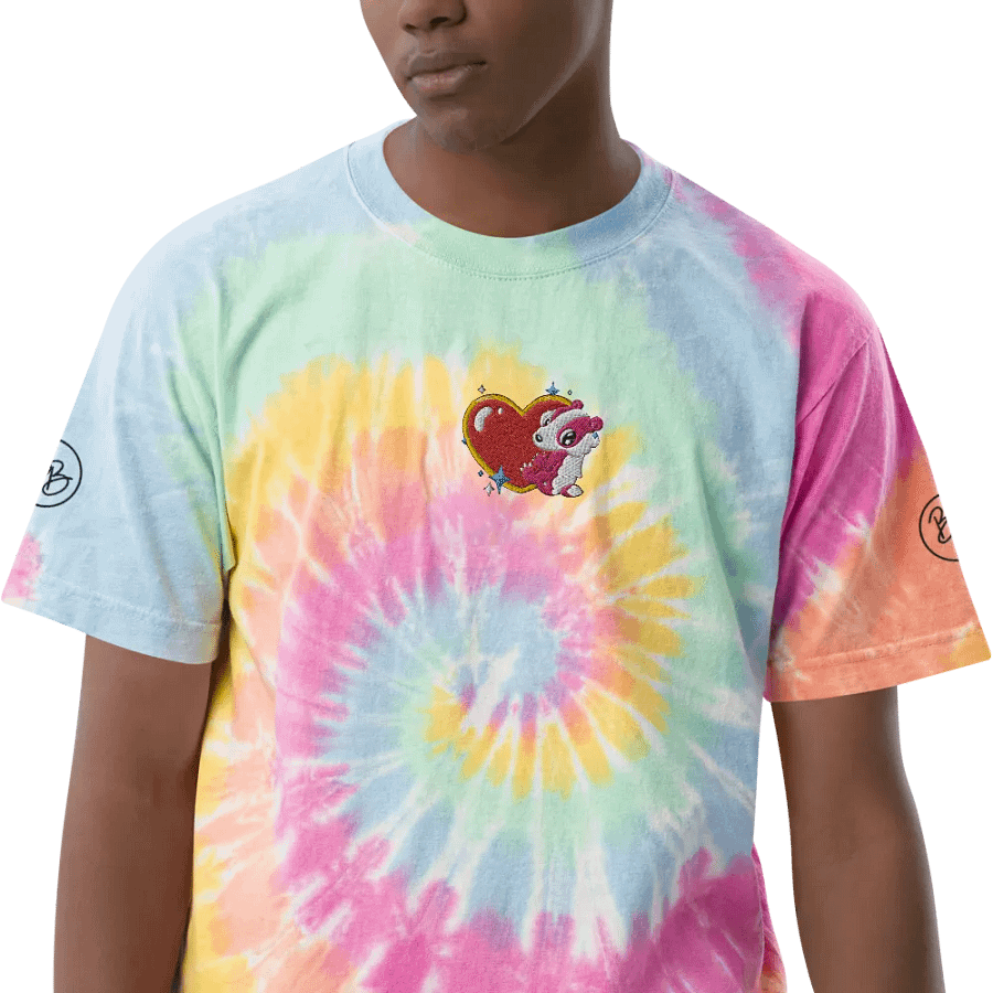 BADGERx RED HEART TIE-DYE TEE product image (4)