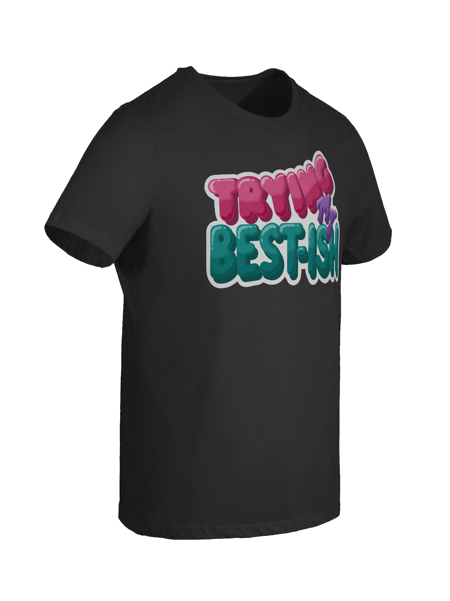 “TRYING MY BEST-ISH” - Kawaiifiti Style - Women's Relaxed-fit T-Shirt (Dark) product image (8)