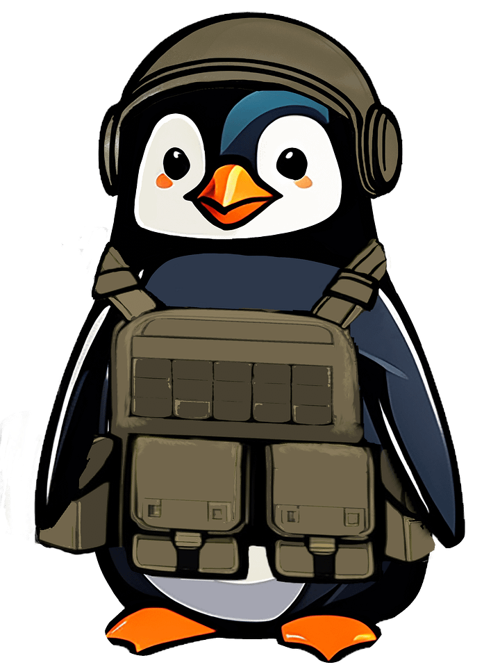 Tactical Penguin vinyl stickers 1 inch product image (1)