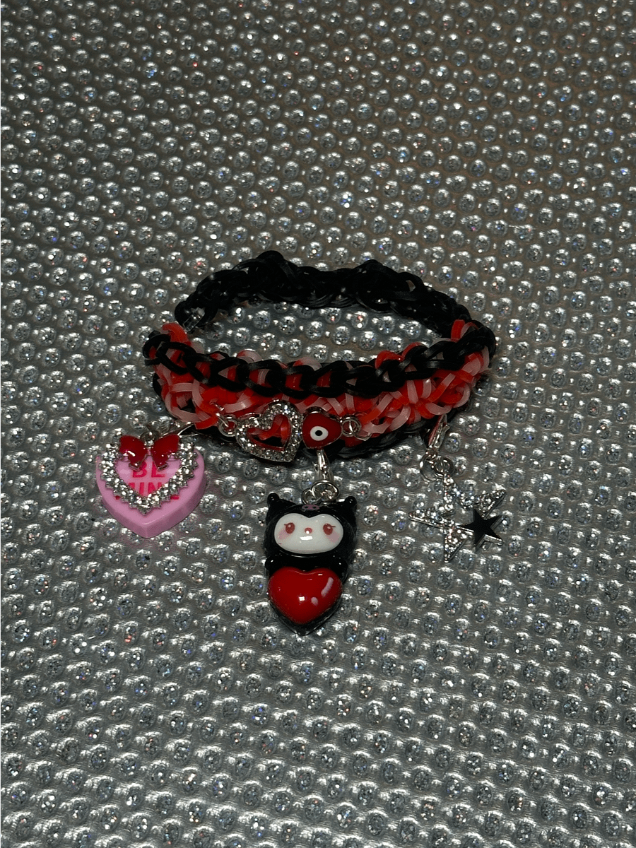 ‘ Be Mine’ Kuromi Lover Evil Eye Elastic Band Bracelet product image (2)