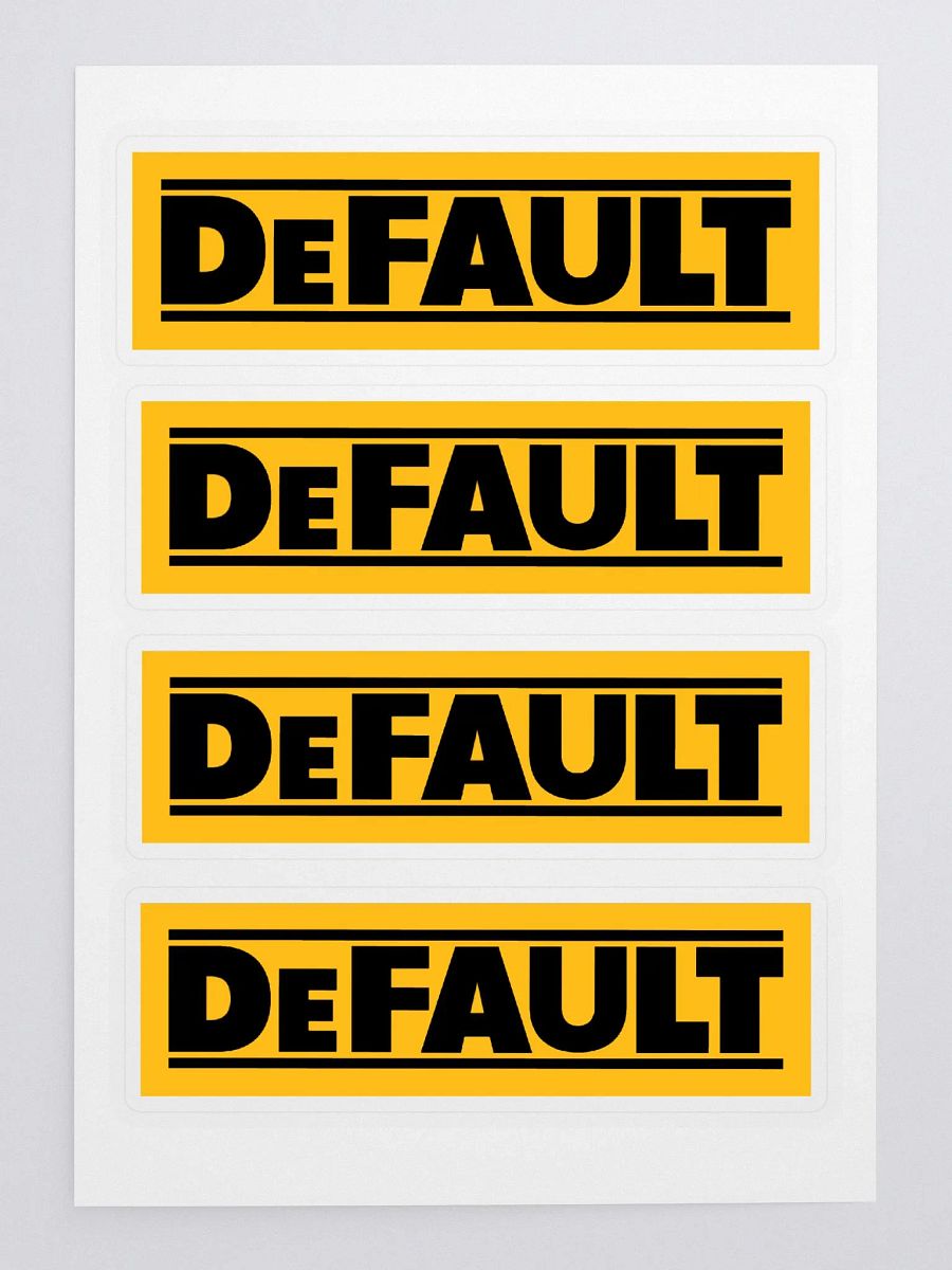 DeWalt DeFault Kiss Cut Sticker Sheet with Background product image (3)