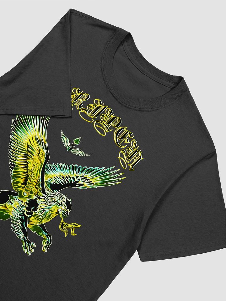 Gripen Flying Green//Griffin/Gildan 64000 Unisex Softstyle T-Shirt by Gildan Printed on demand (DTFX) by DUBOW product image (2)