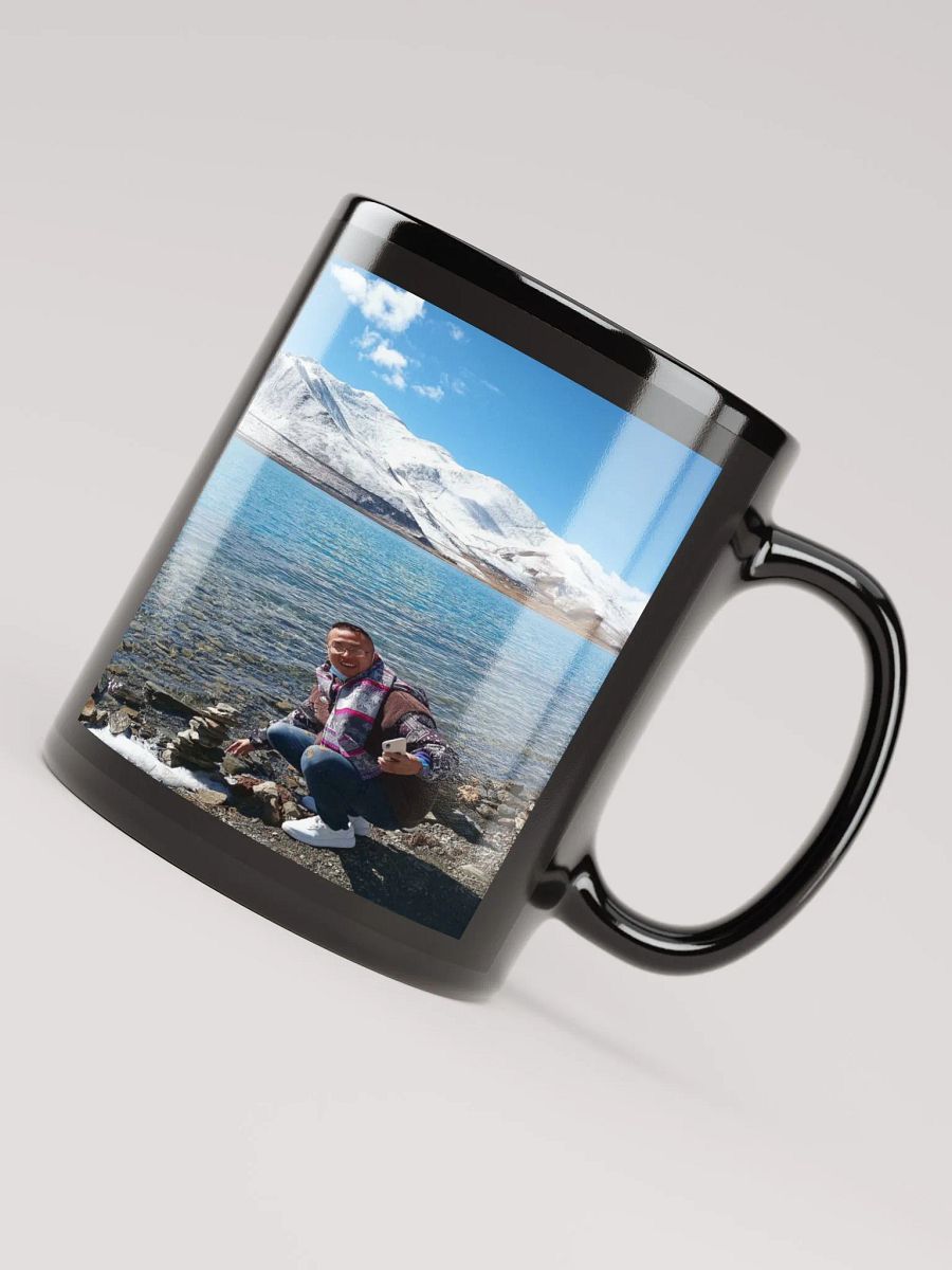 Black Glossy Mug: snow mountain product image (7)