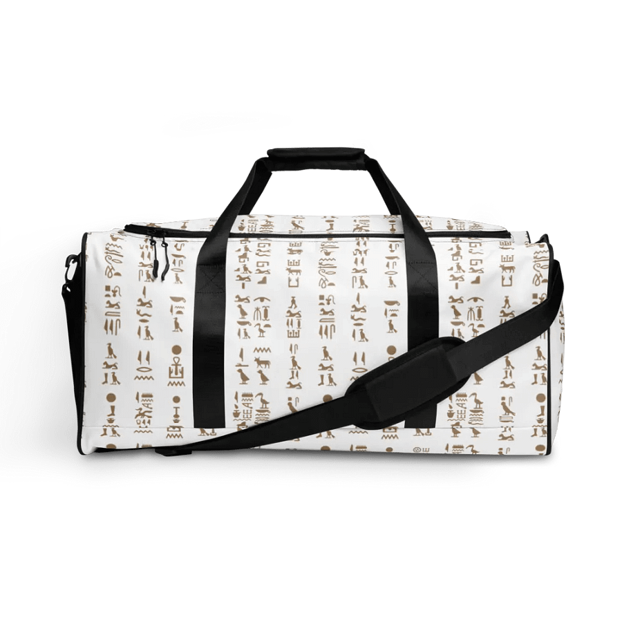 Isis White Hieroglyphs All-Over Duffle product image (1)