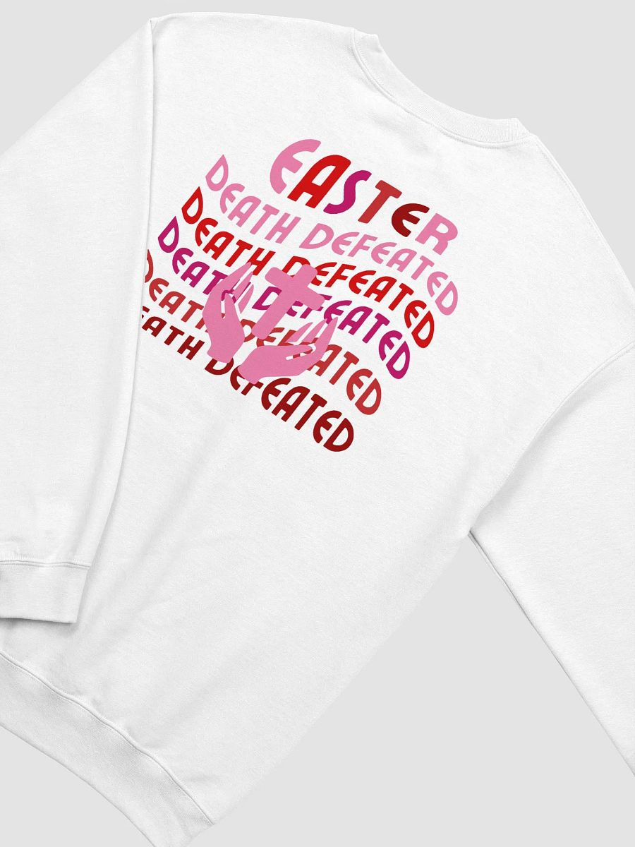EASTER: Death Defeated Christian Gildan Sweater - Front/Back. product image (5)