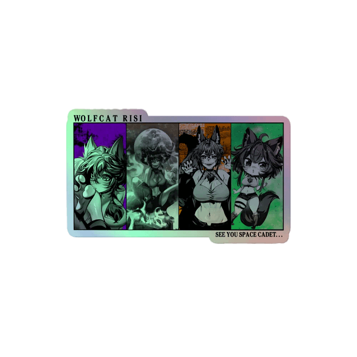 WolfcatRisi Space Cadet Holographic Sticker product image (2)