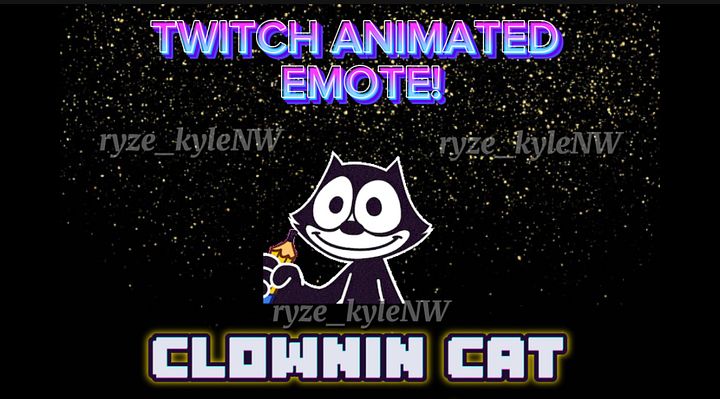 Twitch Animated Emote CLOWNIN CAT product image (1)