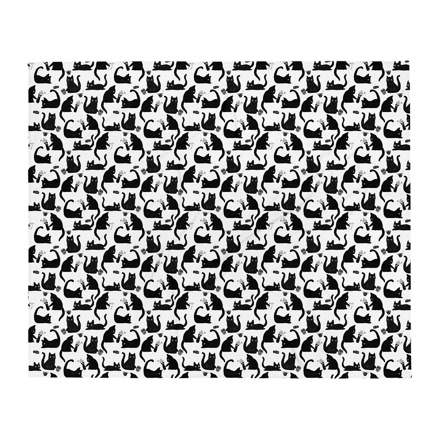 Bad Cats Knocking Stuff Over Throw Blanket product image (1)