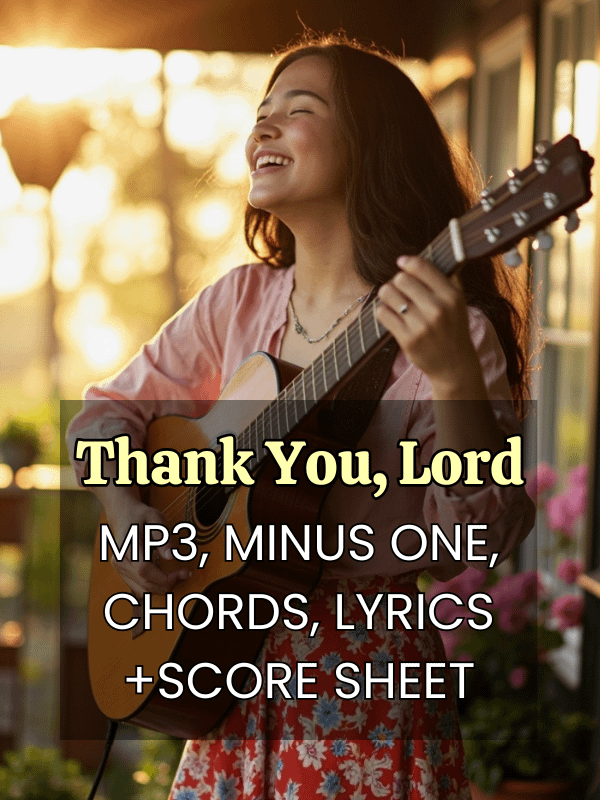 Thank You Lord - MP3, Minus One, Chords, Lyric Sheet and Score product image (1)