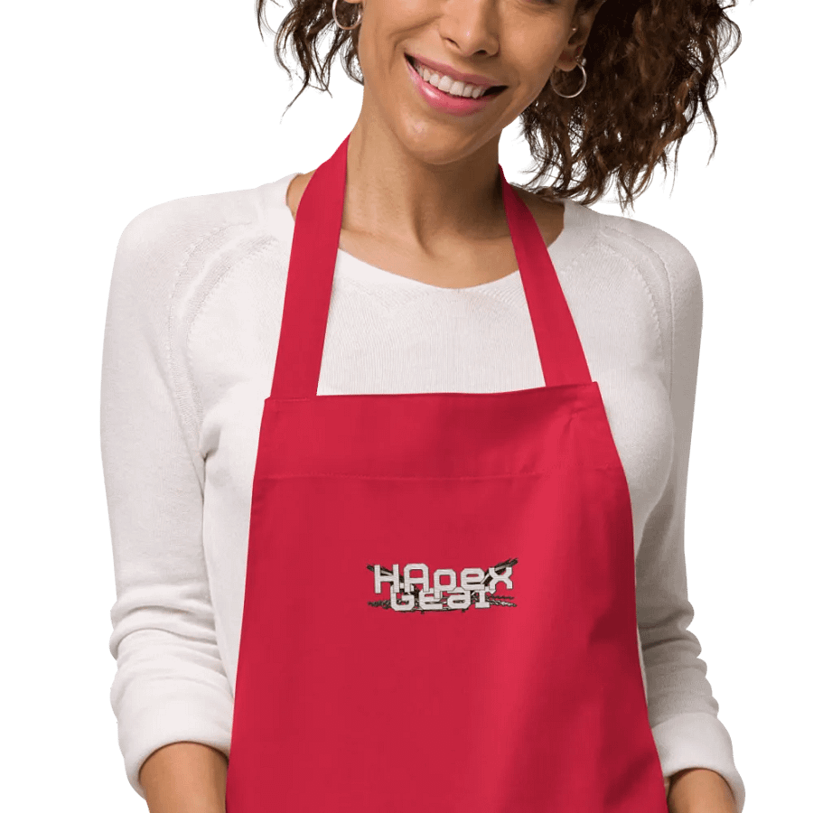 Organic Cotton Apron - Embroidered - White HApex Gear White Logo product image (37)