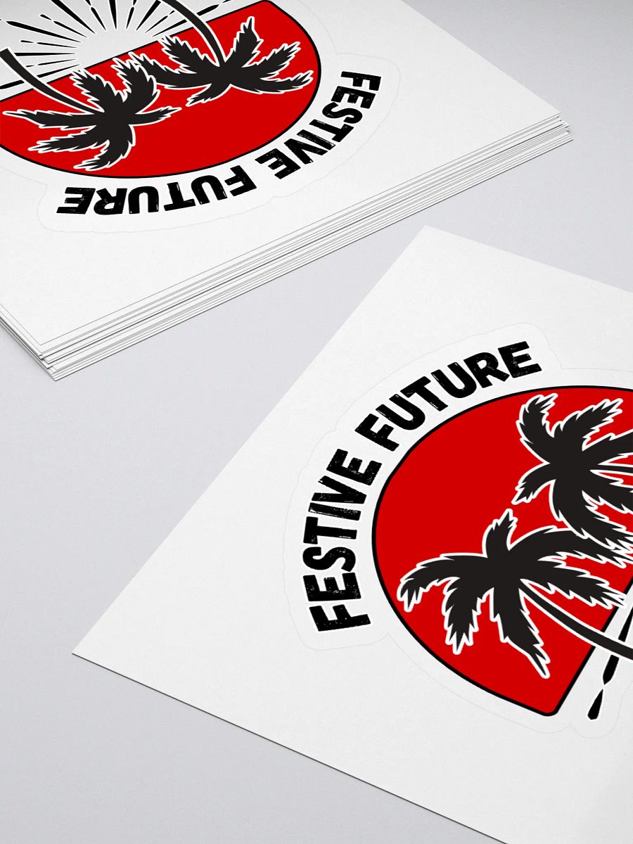 Festive Future - Sunset Beach Scene Sticker product image (4)