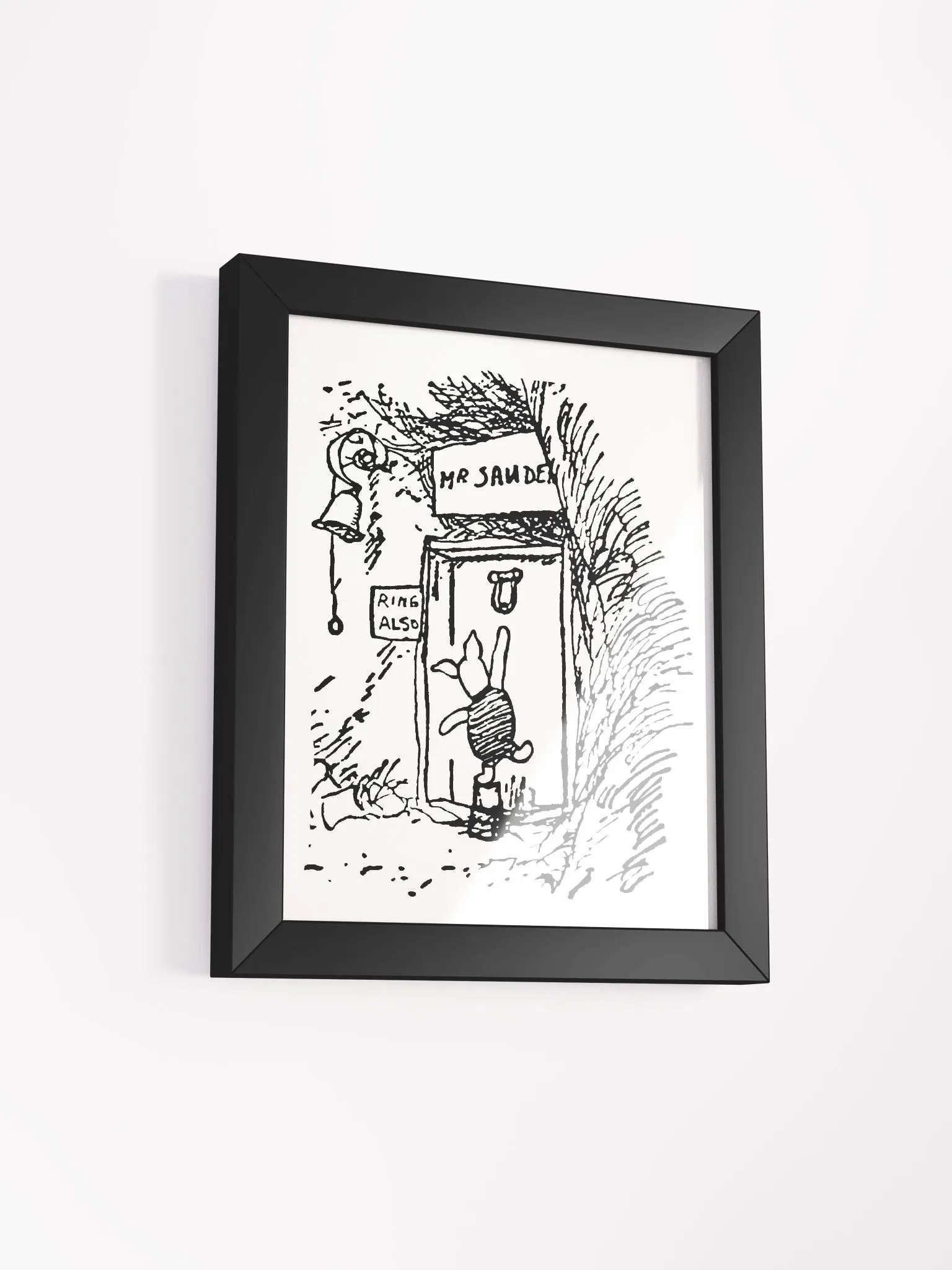 Piglet at Pooh Bear's House Framed Artwork product image (2)