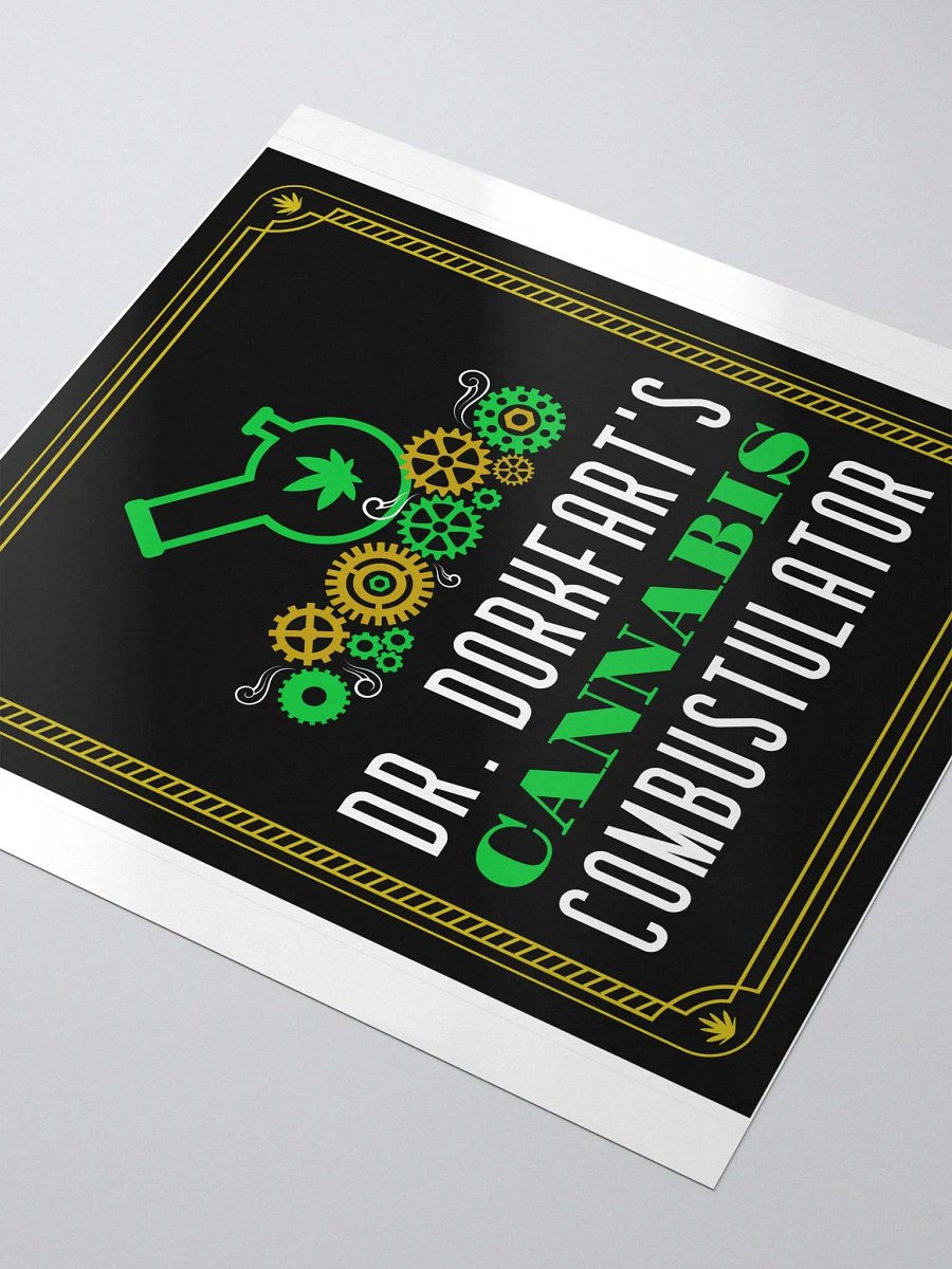 Dr. Dorkfart's Cannabis Combustulator bubble free stickers product image (4)