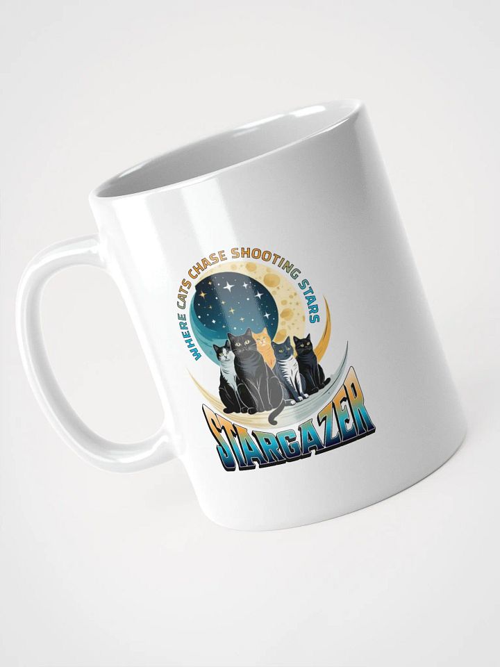 Where Cats Chase Shooting Stars Stargazer Crescent Moon Mug product image (2)