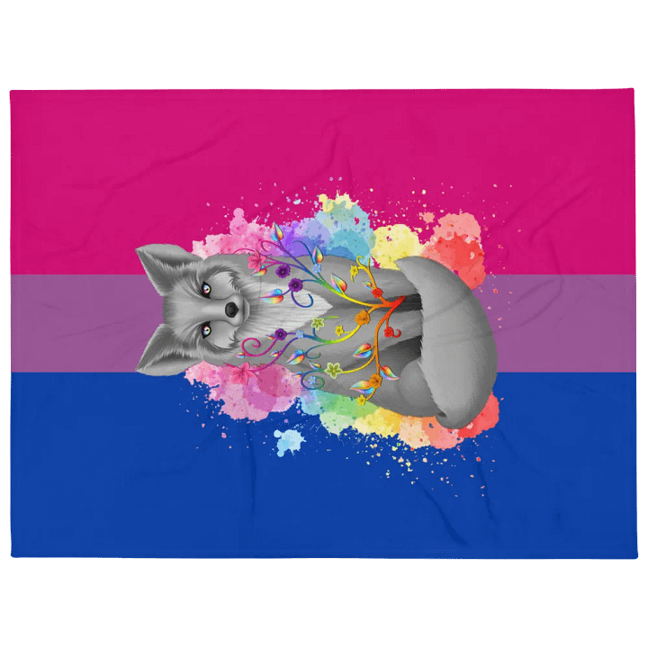 Bisexual Pride Fox Blanket (2023) product image (1)