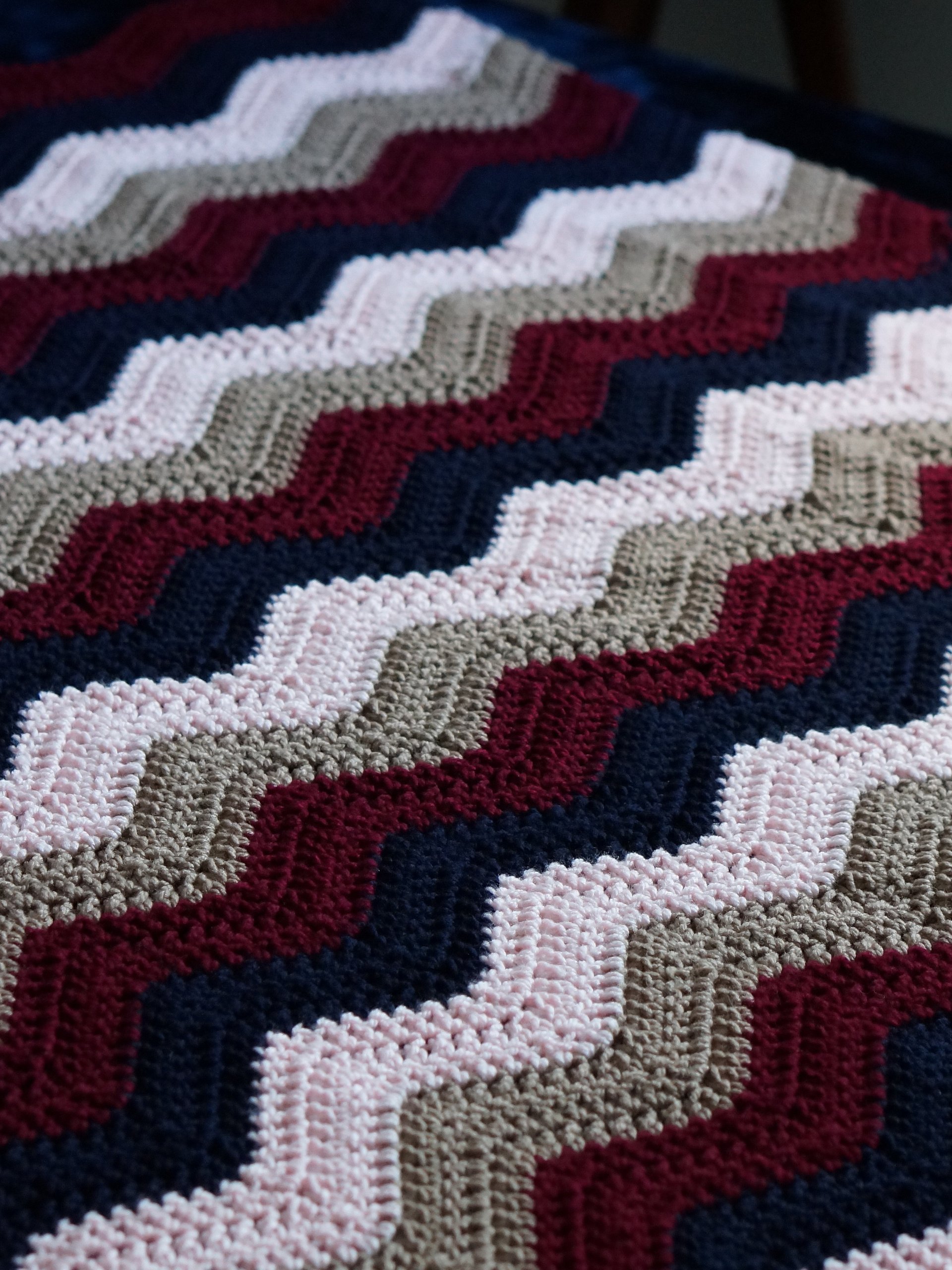 Easy ripple blanket pdf pattern product image (2)
