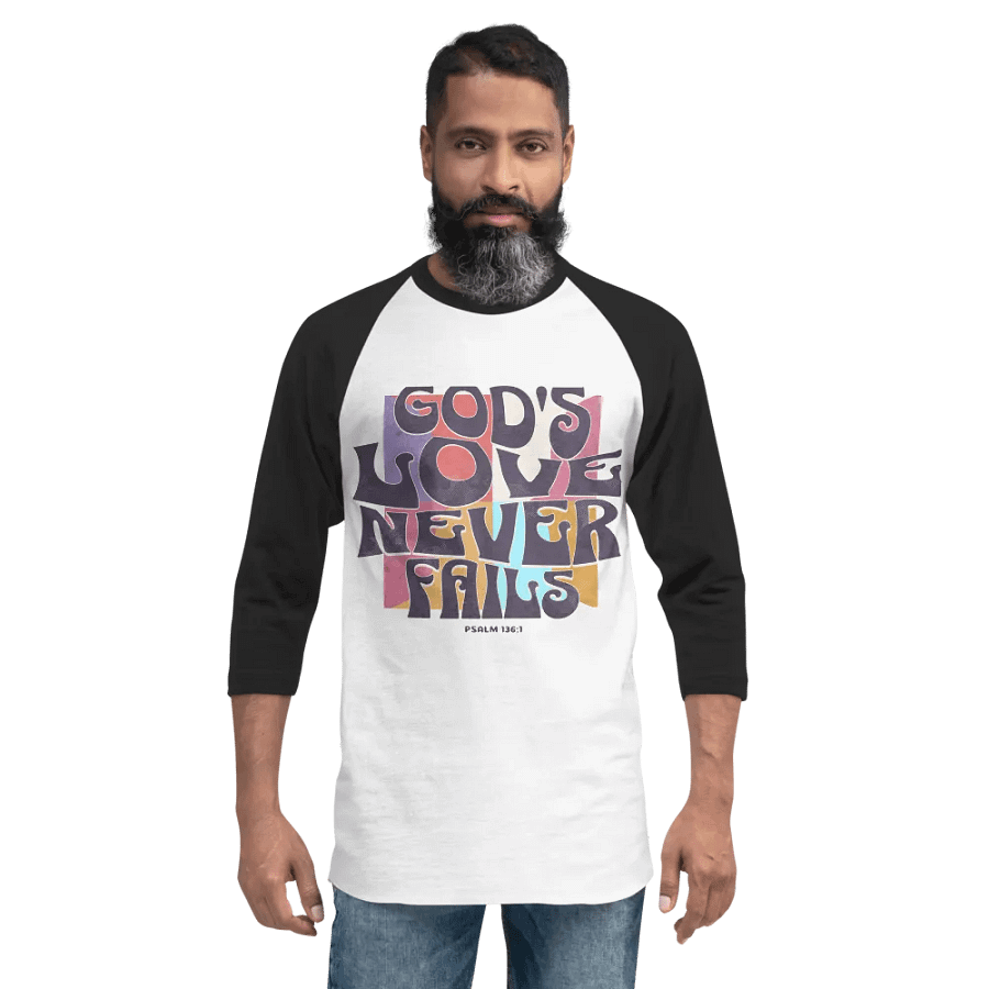 God's Love Never Fails Raglan Tee product image (7)