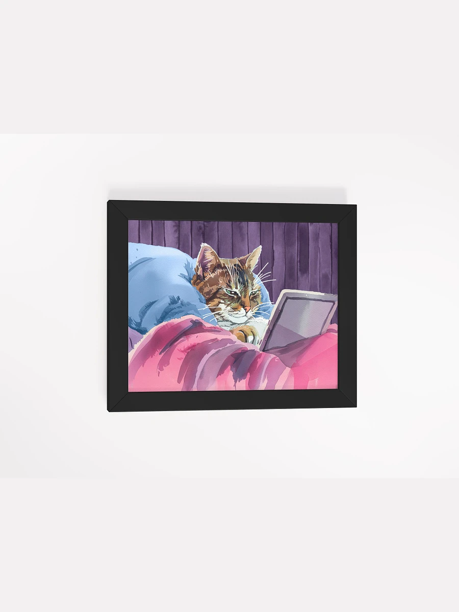 21st Century Digital Cat – Fun Feline Framed Poster product image (2)