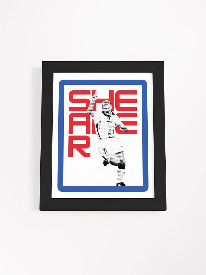 Alan Shearer BW England Name Art Framed Print product image (2)