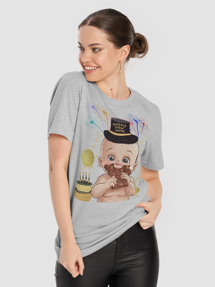 Baby New Year Eating Chocolate Funny T-shirt product image (44)