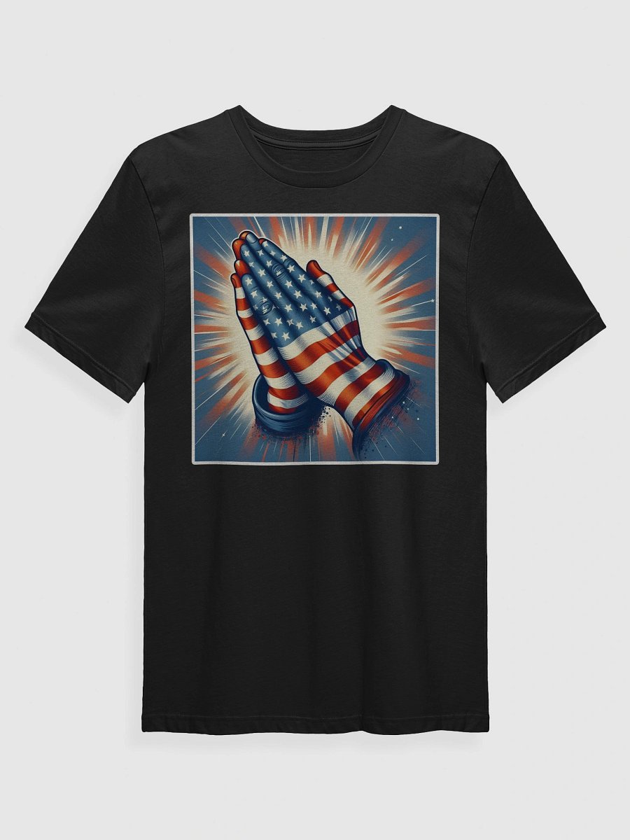 Patriotic Praying Hands American Flag July 4th T-Shirt product image (1)