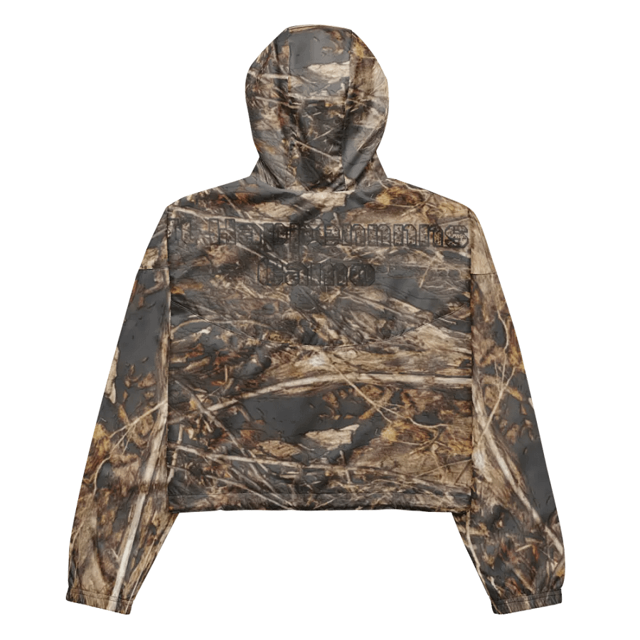 Women's Cropped Windbreaker - It Happennnns Camo - Dead Split product image (9)