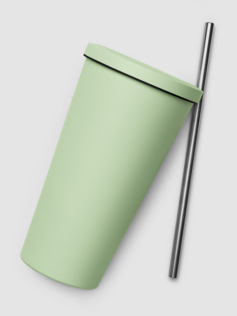 Photo showing Insulated Tumbler with a Straw