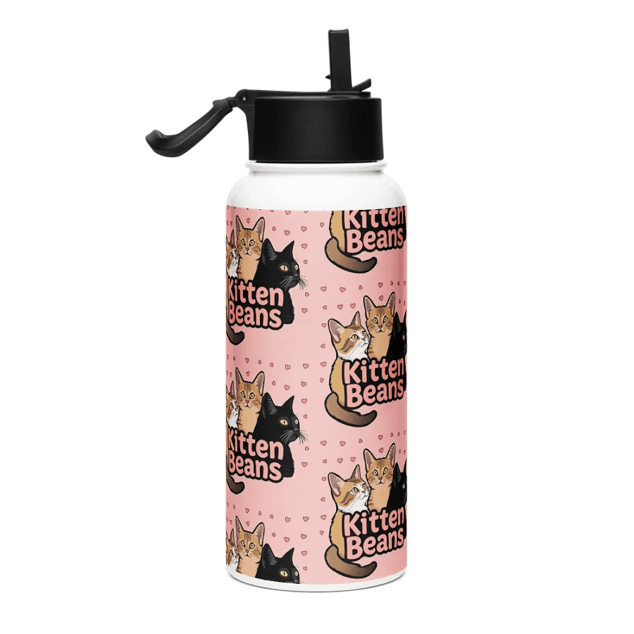 Kitten Beans Stainless Steel Straw Bottle product image (4)