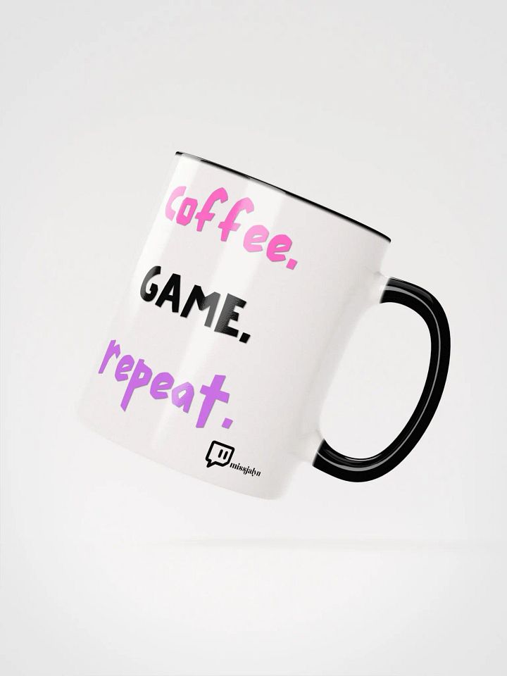 coffee. GAME. repeat. Coffee Cup w/ logo product image (2)