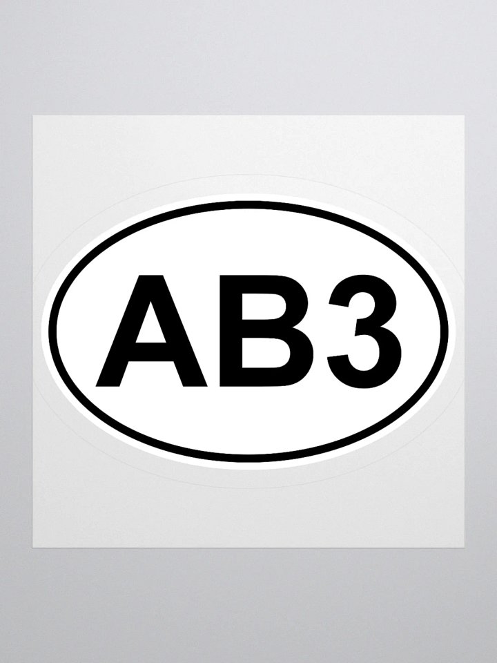 AB3 Oval Sticker product image (1)
