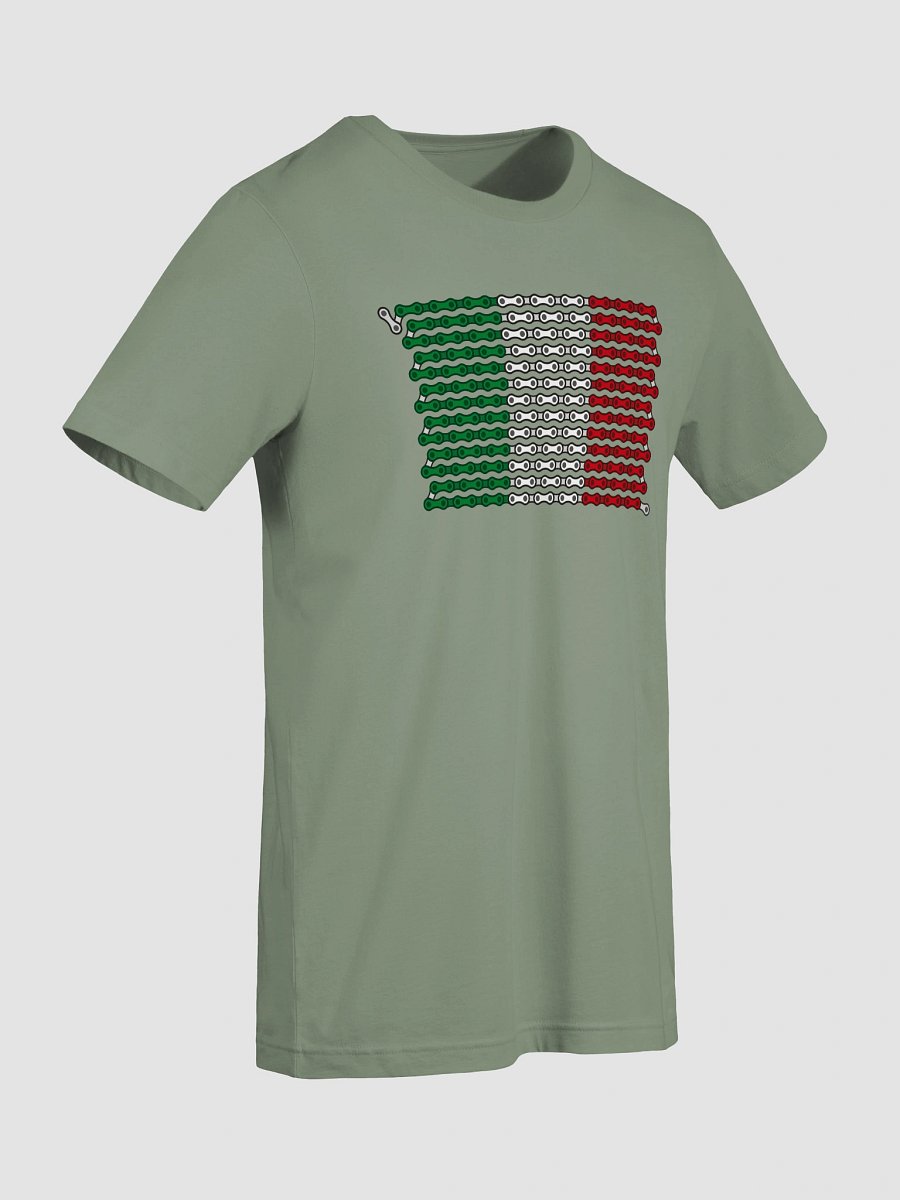 Italy Bike Chain Flag on Dark Color Supersoft Tee product image (4)