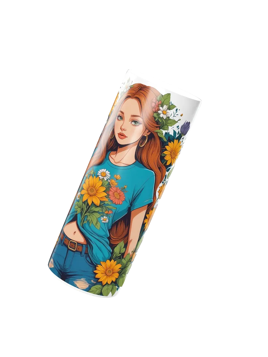 Bloomcore Flower Girl 20 oz Skinny Stainless Steel Tumbler - White - v1 product image (3)