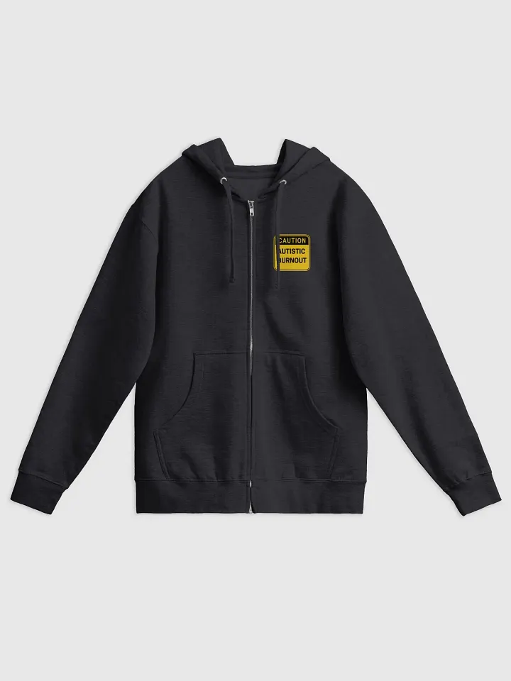 CAUTION: ASD BURNOUT (sm. design) zip-up hoodie product image (1)