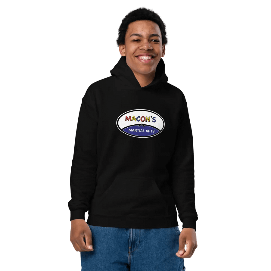 Little Leaders Logo Youth Gildan Heavyweight Hoodie product image (2)
