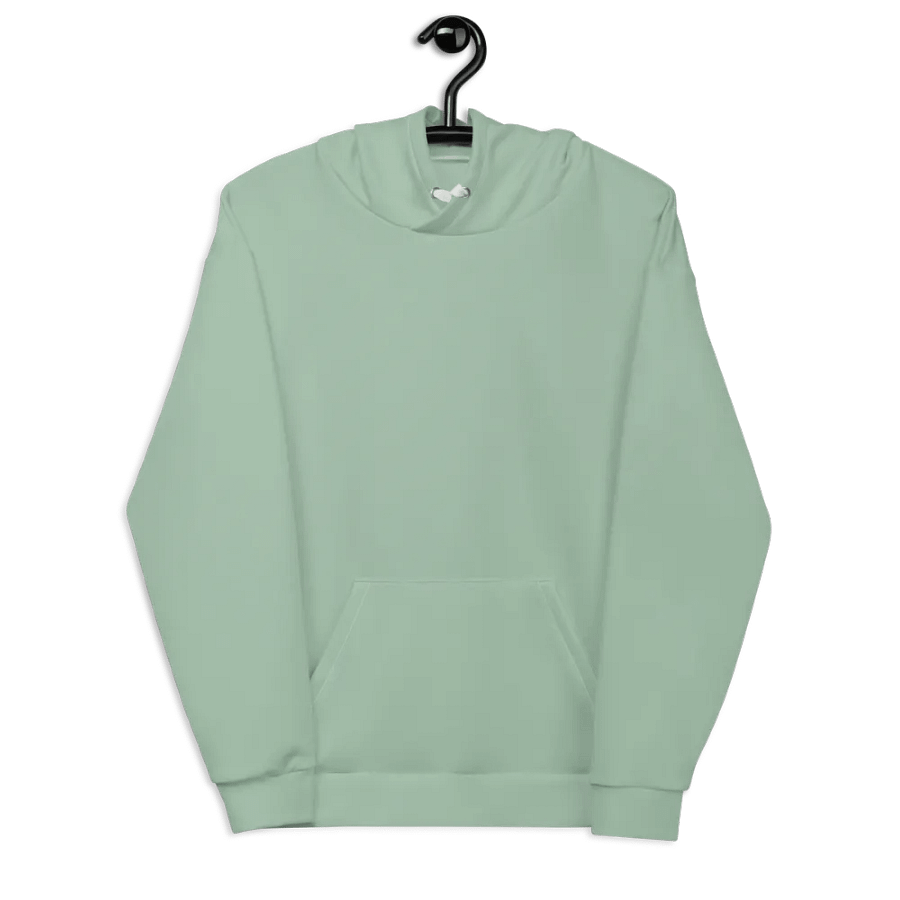 Plain Light Sage Green Soft Summer Unisex Recycled Polyester Heavyweight Premium Hoodie by Treasure Pie product image (8)