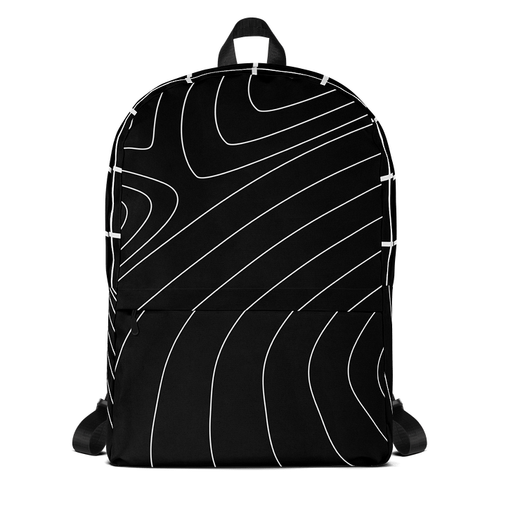 Lines and Curves Black Backpack product image (1)