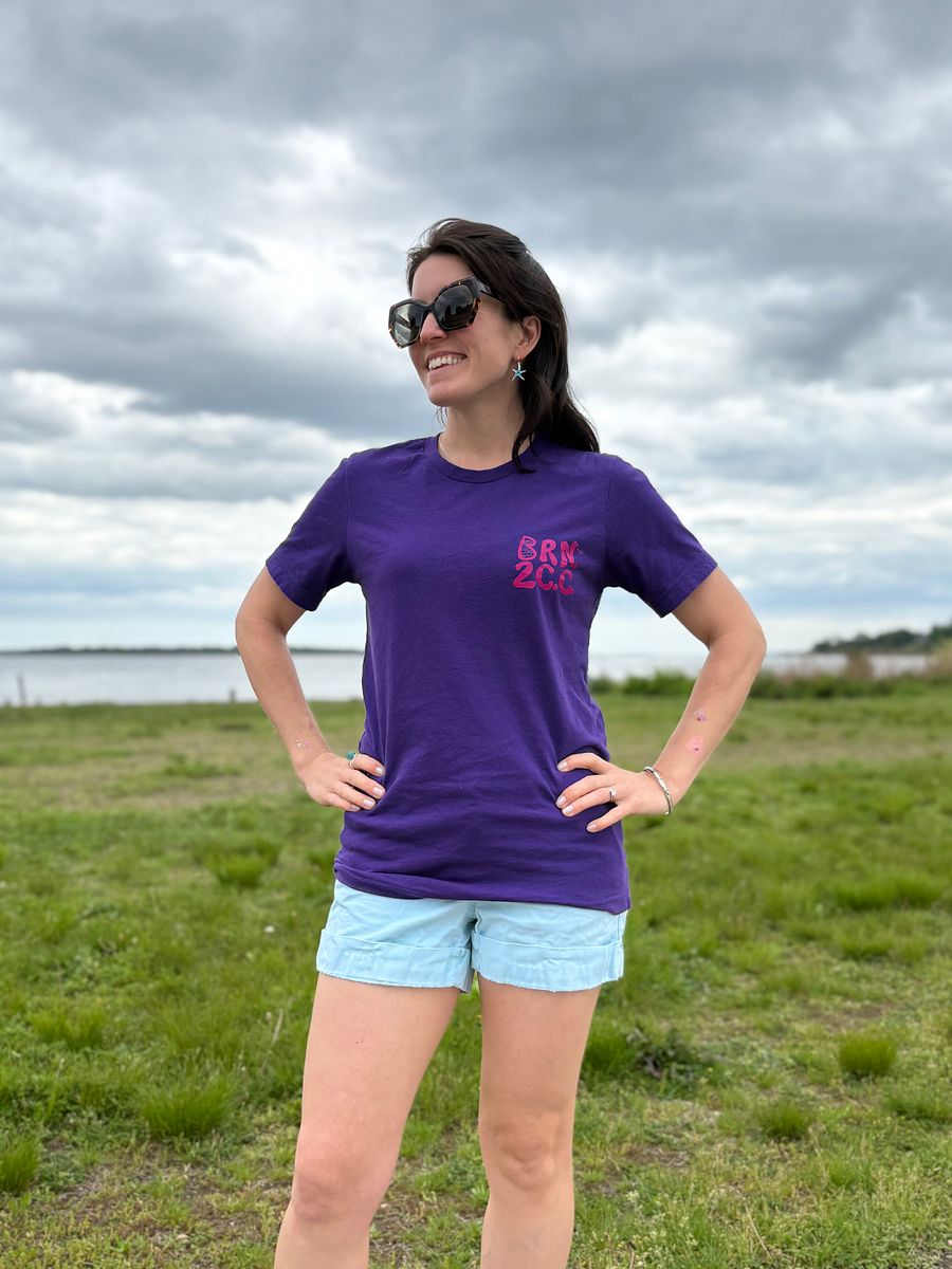 Women's | BOURNE to Cape Cod™ | Supersoft T-Shirt by Bella+Canvas | Vibrant Pink Logo on Bright Colors product image (4)