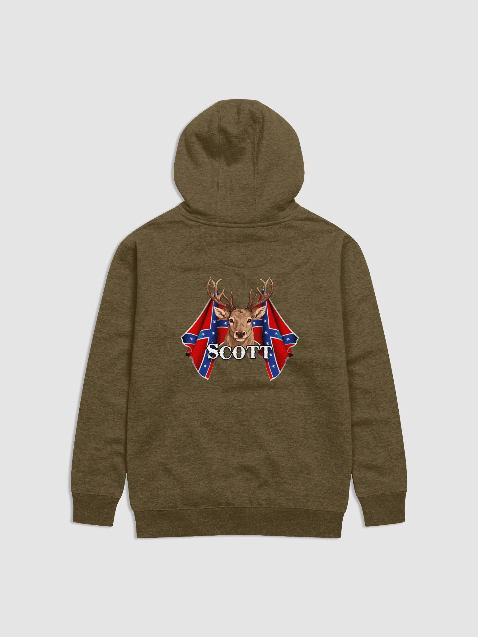 "Scott" Last Name Rebel Redneck Deer - Adult Hoodie product image (2)