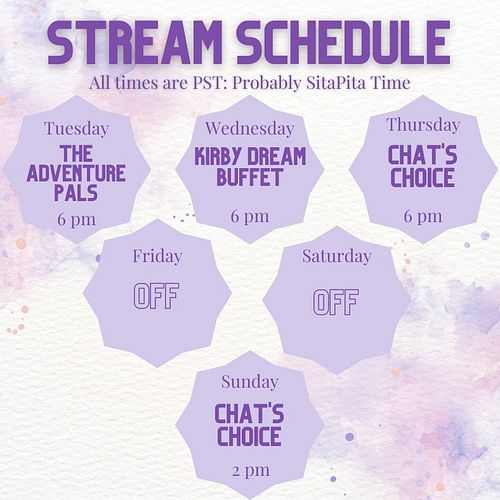Hi friends!! ✨
Here's a ~rough~ schedule for the week! I'll be trying my best to stick with it, however if I decide I am too ...