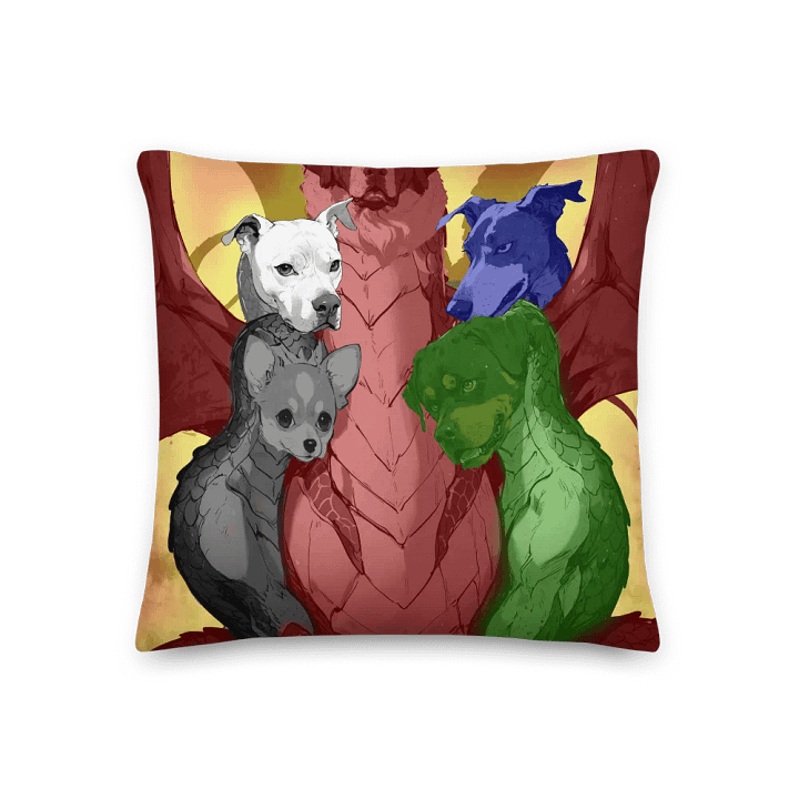 Toby the Mythical Canine All-Over Print Pillow product image (1)
