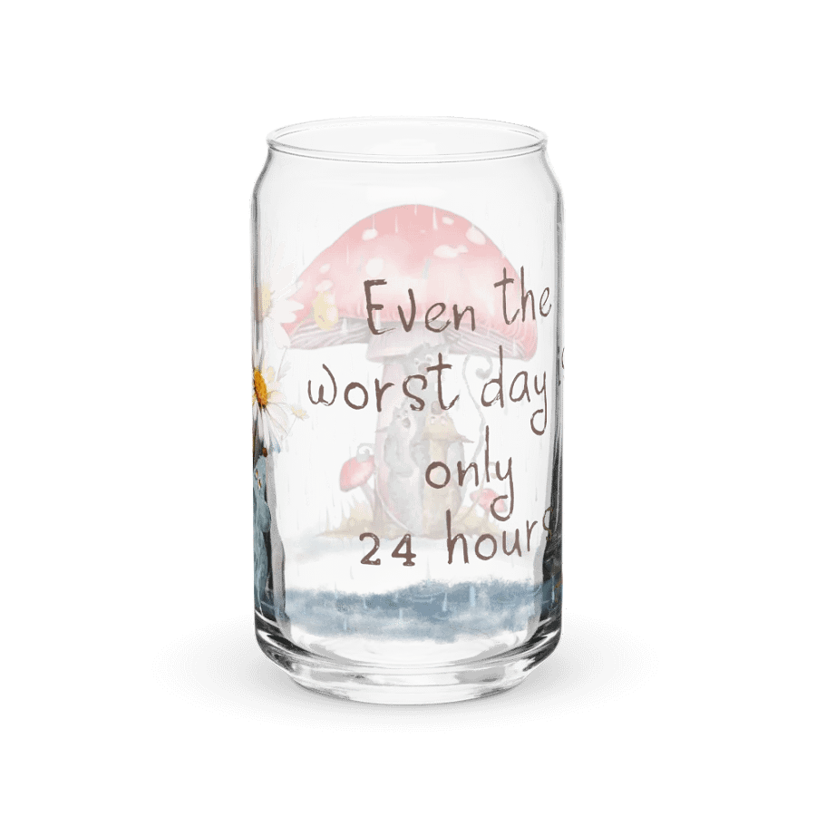 Passing Clouds: Weathering the Storm Glass Can | 16oz | Elegant Drinkware product image (9)