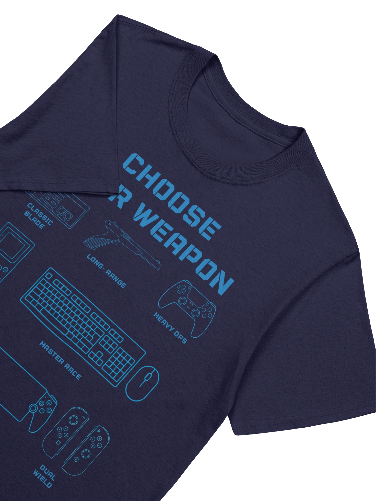 Choose Your Weapon Gaming T-Shirt | Retro Gamer Blueprint Tee product image (34)