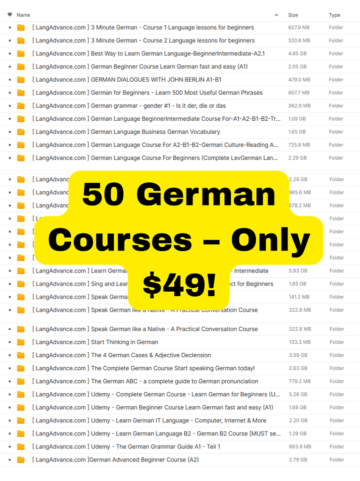 🎓 Unlock a Lifetime of Learning with 50 Premium German Courses product image (1)