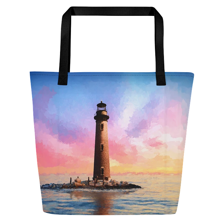 Sand Island Lighthouse – Mobile Alabama Tote Bag product image (1)
