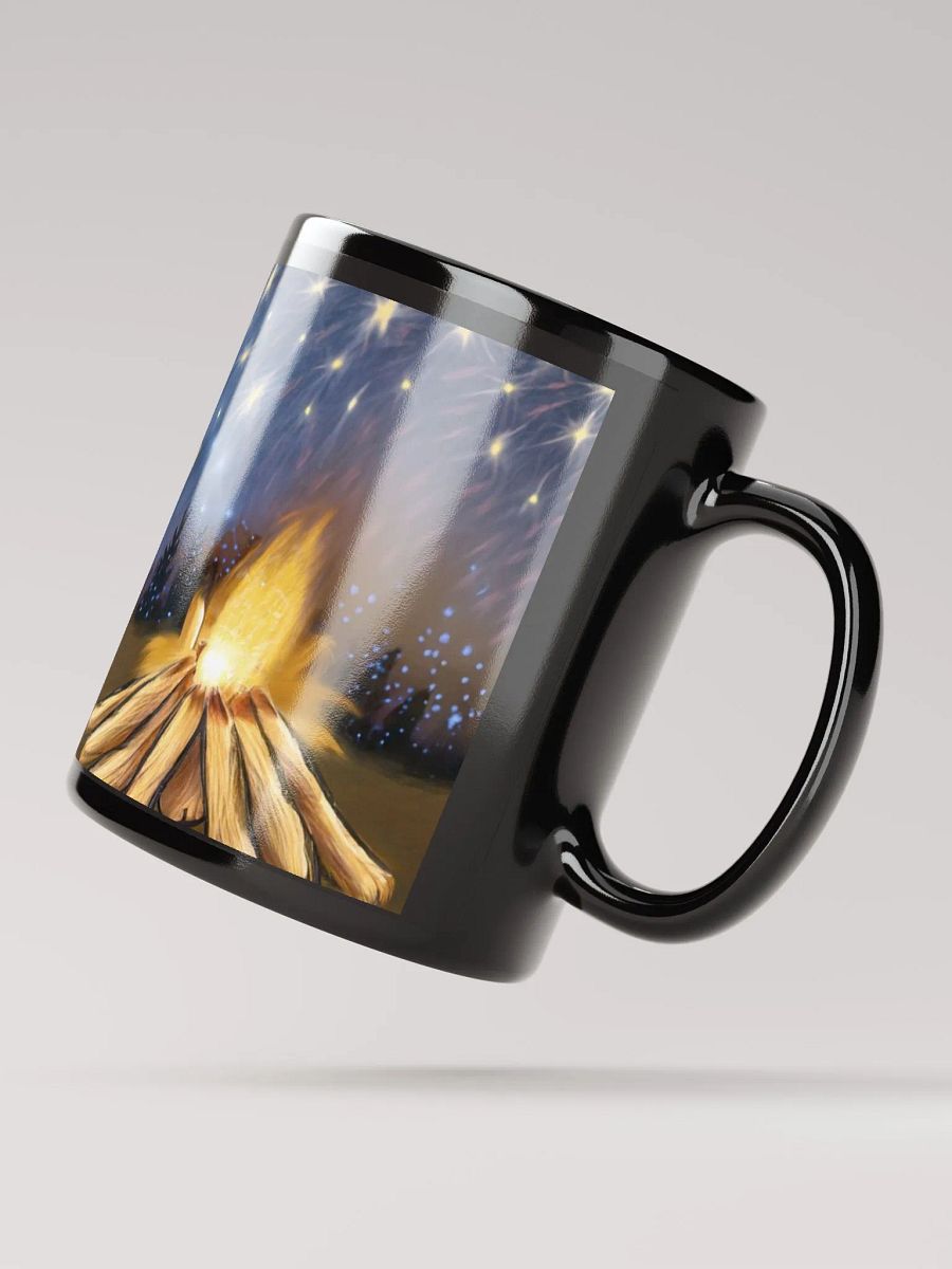 Fireside Friends: Black Glossy Mug for Dog Lovers product image (4)