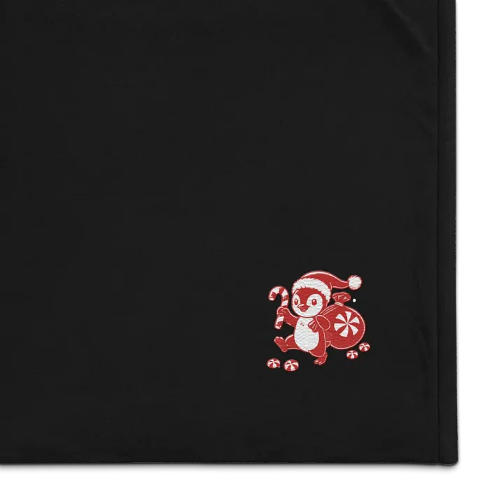 Santa Penguin Holiday Sherpa Blanket product image (1)