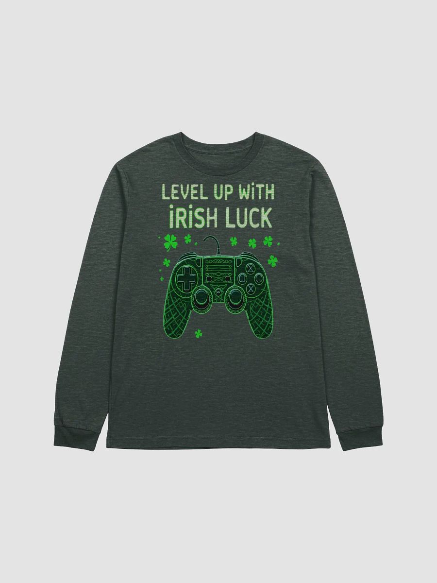 Level Up with Irish Luck | St. Patrick’s Day Gaming Long Sleeve T-Shirt for Gamers product image (1)